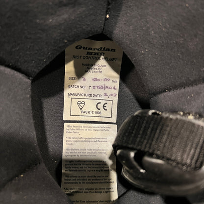 Casque antiémeute Guardian MK2 – Taille 3 (550–570 mm), fabriqué en Angleterre