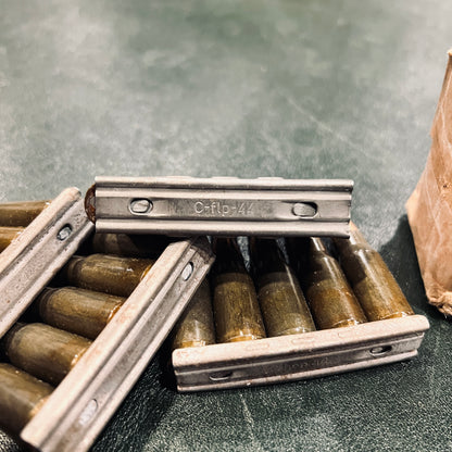 WWII German 7.92×33mm Kurz Ammo (20-Round Box, 1944 – “aux” Factory)