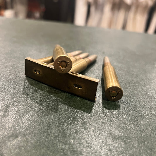 6.5×50 Type 38 (Arisaka) — Original Military Rifle Cartridges, 5-Round Stripper Clip