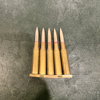 6.5×50 Type 38 (Arisaka) — Original Military Rifle Cartridges, 5-Round Stripper Clip