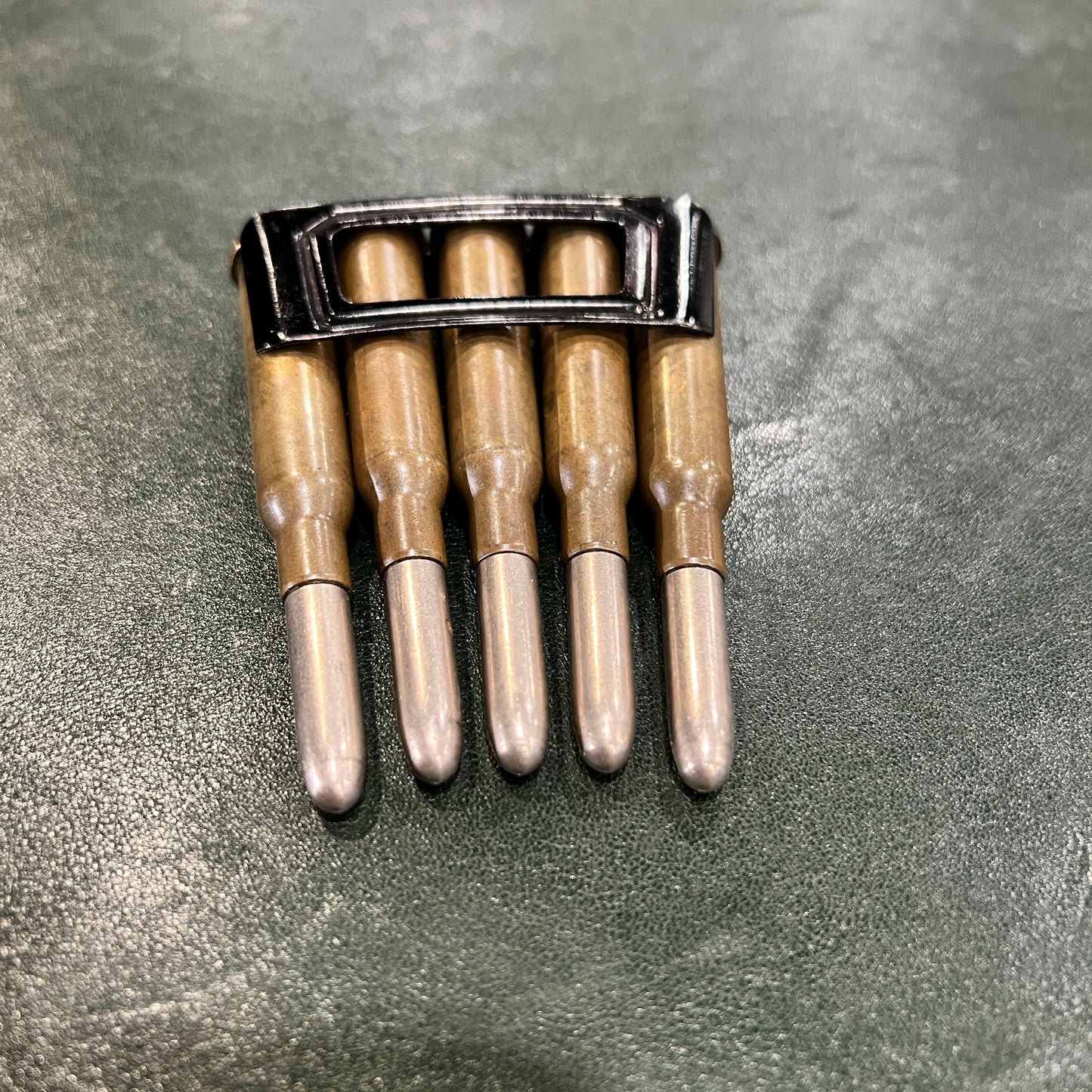 6.5×53mm Mannlicher (6.5×53R) — 5 Rounds with Original 1939 Dutch Military Clip (WWII Era)