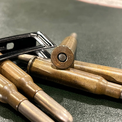 6.5×53mm Mannlicher (6.5×53R) — 5 Rounds with Original 1939 Dutch Military Clip (WWII Era)