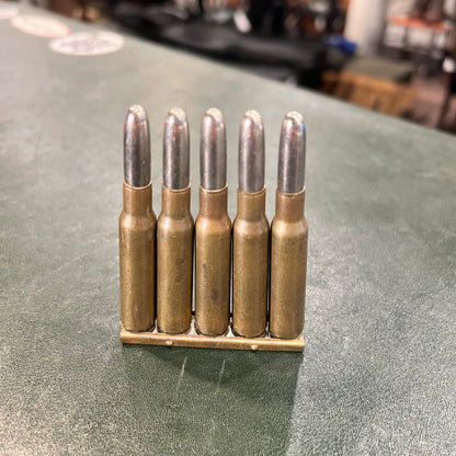 7×57mm Mauser – 1937 Mexican Military Production, 5 Rounds with Original Clip