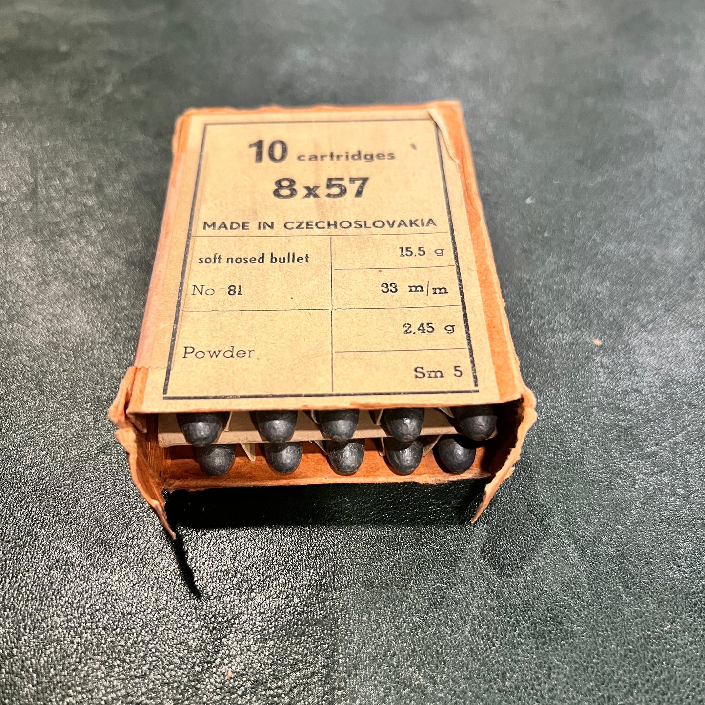 Czechoslovakian 8×57mm Mauser Ammunition (10 Rounds, Soft Nose) — Považské Strojárne, Cold War Era