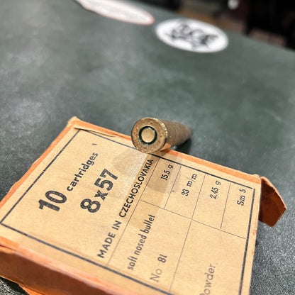 Czechoslovakian 8×57mm Mauser Ammunition (10 Rounds, Soft Nose) — Považské Strojárne, Cold War Era