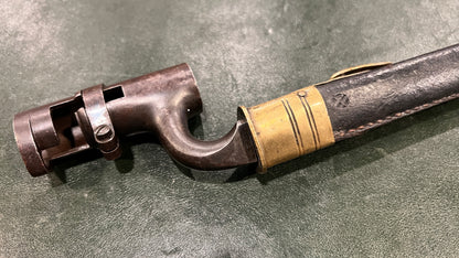British 1853 Pattern Socket Bayonet with Leather Scabbard