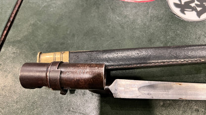 British 1853 Pattern Socket Bayonet with Leather Scabbard