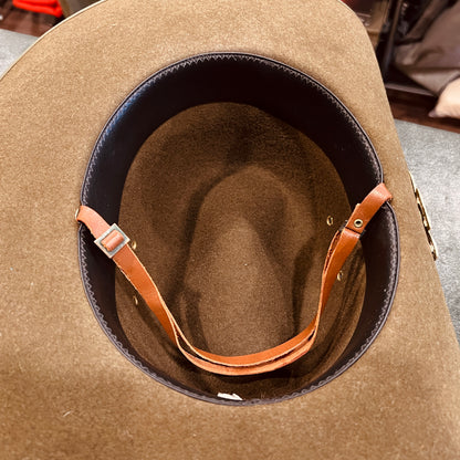 Vintage Australian Slouch Hat with Australian Military Forces Rising Sun Badge
