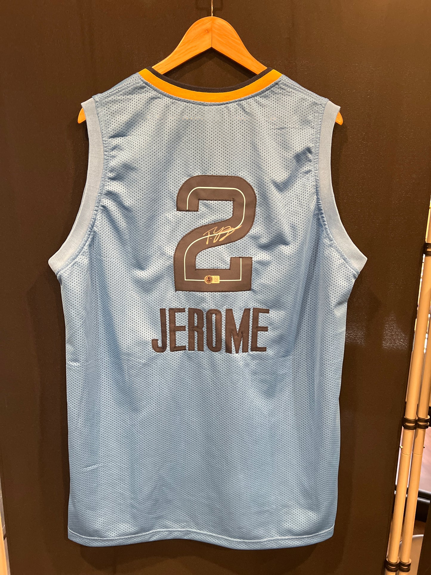 Ty Jerome Signed Memphis Grizzlies Basketball Jersey (Beckett Witness Certified)