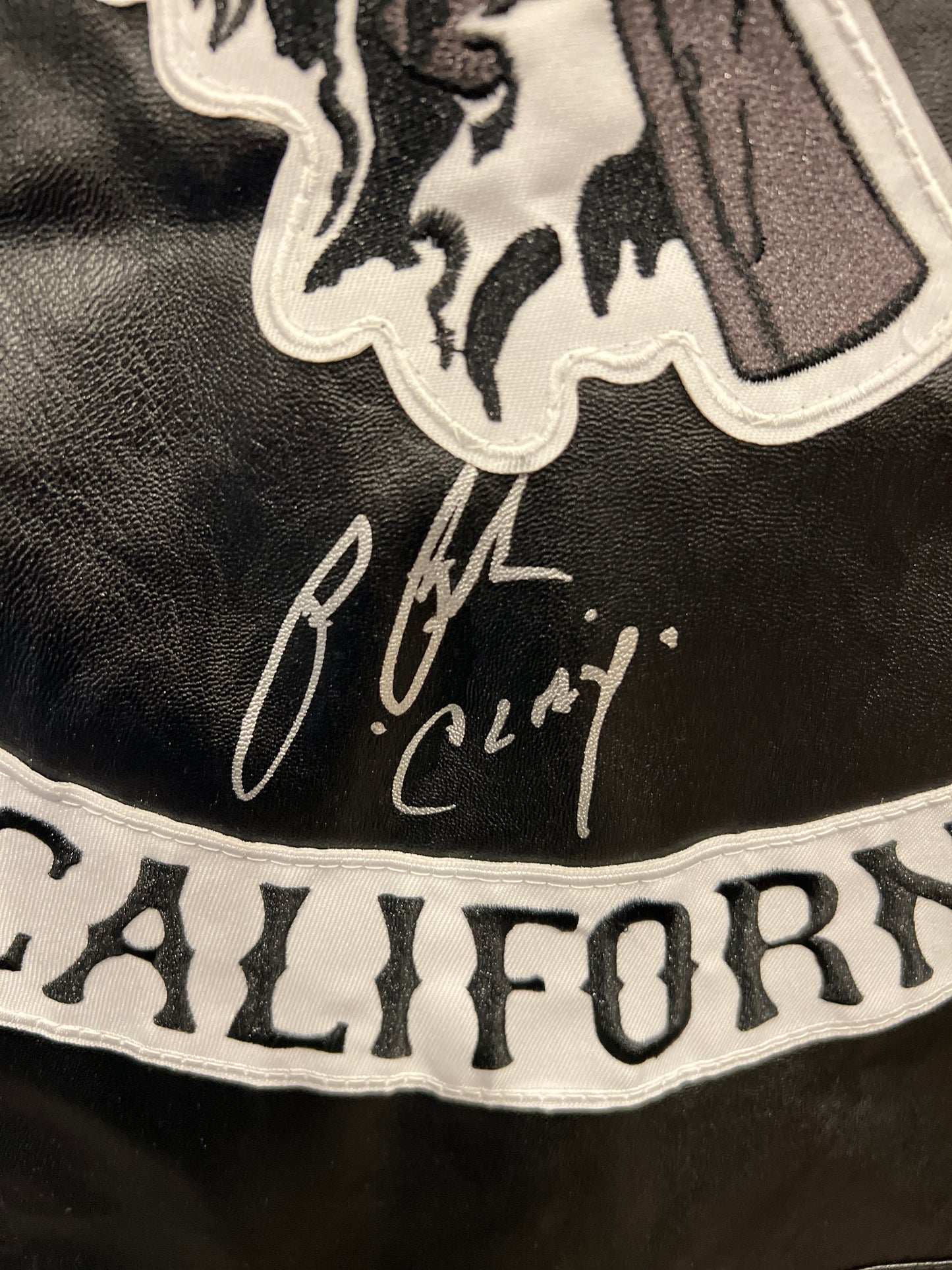 RON PEARLMAN SIGNED "SONS OF ANARCHY"  PU VEST