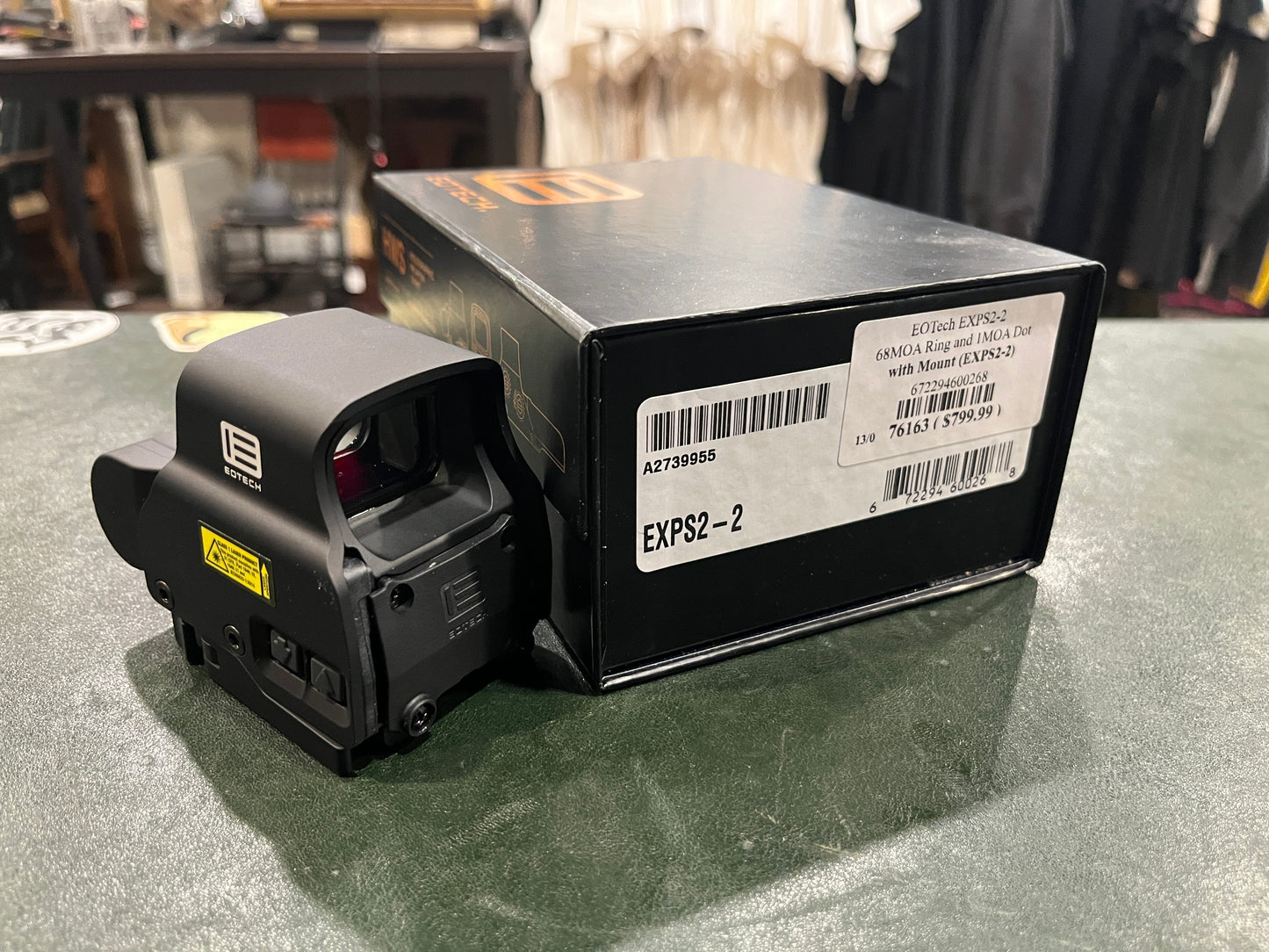 EOTech EXPS2-2 Holographic Sight – 68 MOA Ring & Dual Dot Reticle – Like New in Box