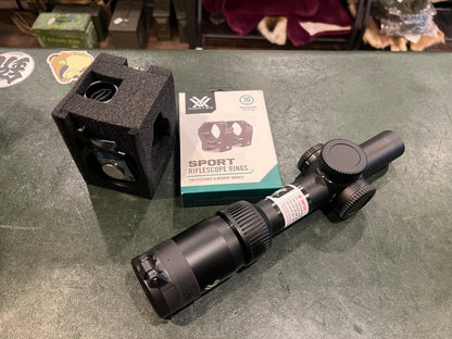 Vortex Strike Eagle 1-8×24 FFP Riflescope – LPVO – Never Used – Includes Original Box & Vortex 30mm Rings
