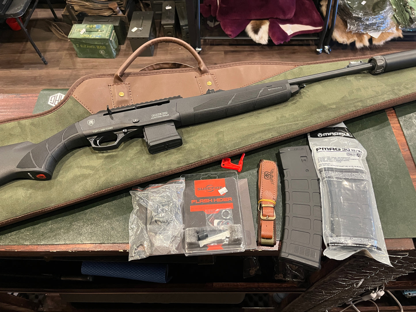AKDAS ALCOR-223 SEMI-AUTOMATIC RIFLE – .223 REM / 5.56 NATO – WITH SUREFIRE TRAINER & ACCESSORIES