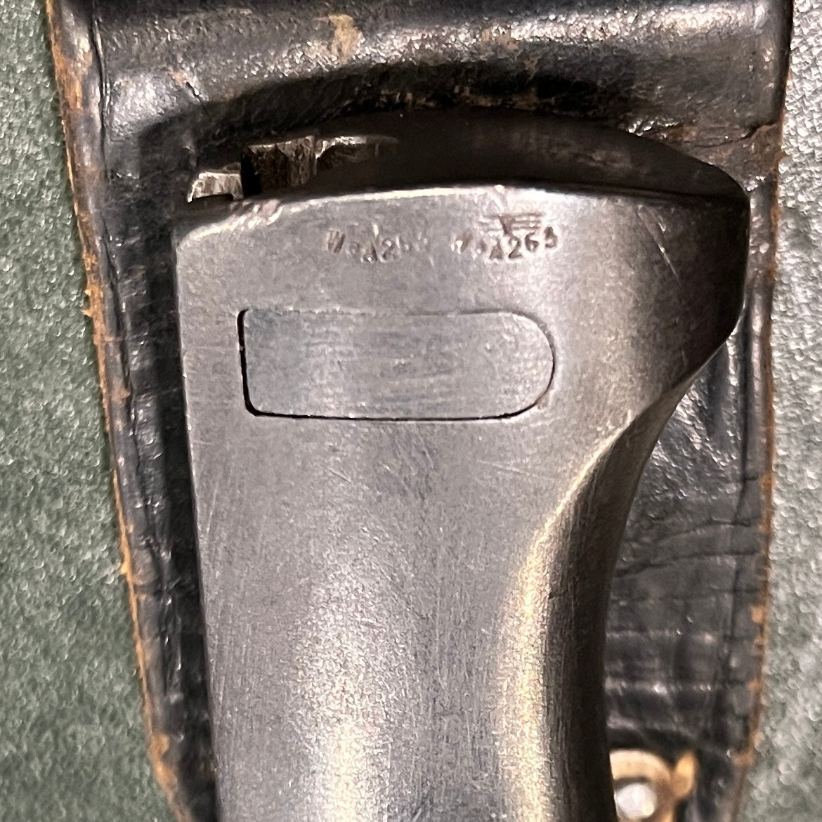 German WWII K98k Bayonet (S84/98 III pattern),  Carl Eickhorn, Solingen, matching bayonet and scabbard