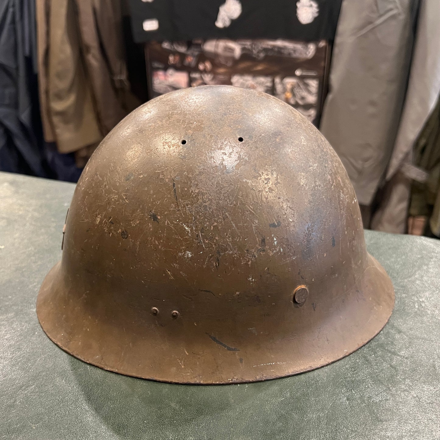 WW2 Imperial Japanese Army Type 90 Helmet — Showa 14 (1939), Matsushita Marked