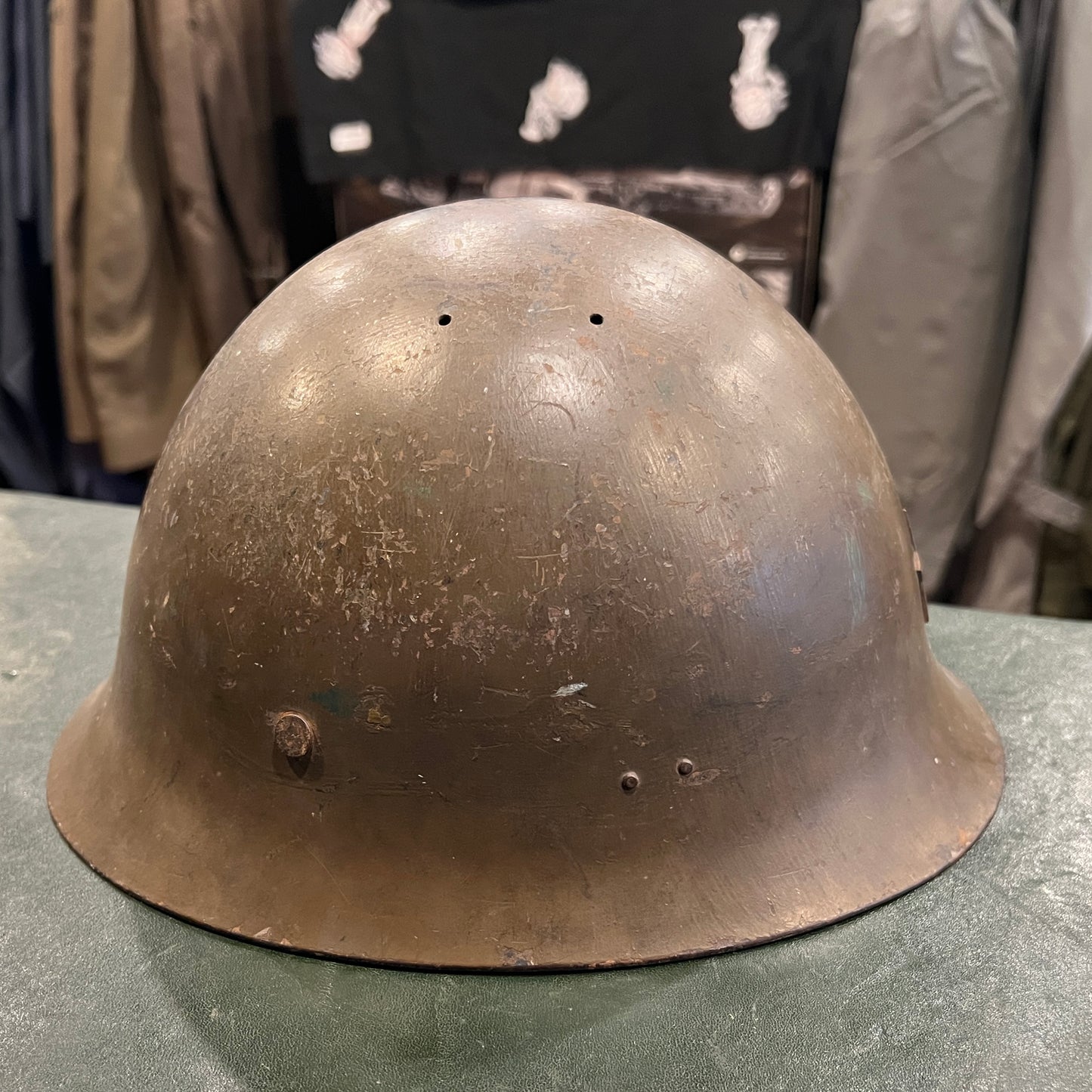 WW2 Imperial Japanese Army Type 90 Helmet — Showa 14 (1939), Matsushita Marked