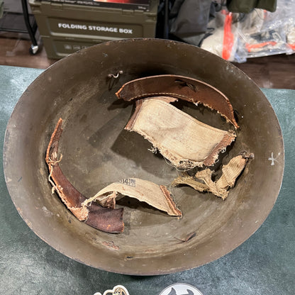 WW2 Imperial Japanese Army Type 90 Helmet — Showa 14 (1939), Matsushita Marked
