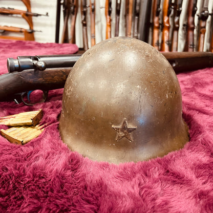 WW2 Imperial Japanese Army Type 90 Helmet — Showa 14 (1939), Matsushita Marked