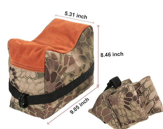 Portable Front & Rear Shooting Rest Bags – Unfilled Rifle Support Set for Hunting and Target Practice