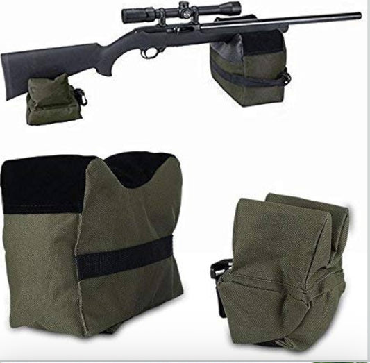 Portable Front & Rear Shooting Rest Bags – Unfilled Rifle Support Set for Hunting and Target Practice