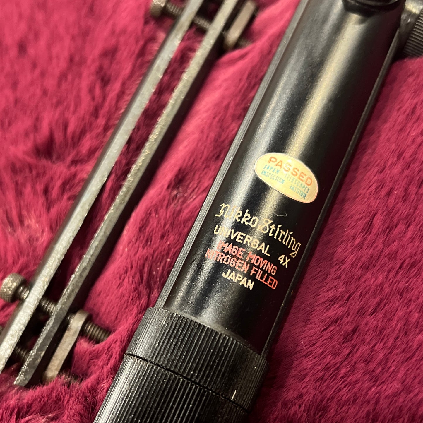 Nikko Stirling Universal 4× Long-Tube Scope — Fits .22 Dovetail Rails (3/8") Made in Japan