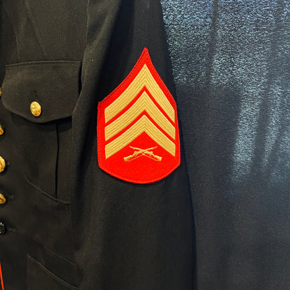 U.S. Marine Corps USMC Dress Blue Sergeant Coat – Size 41S