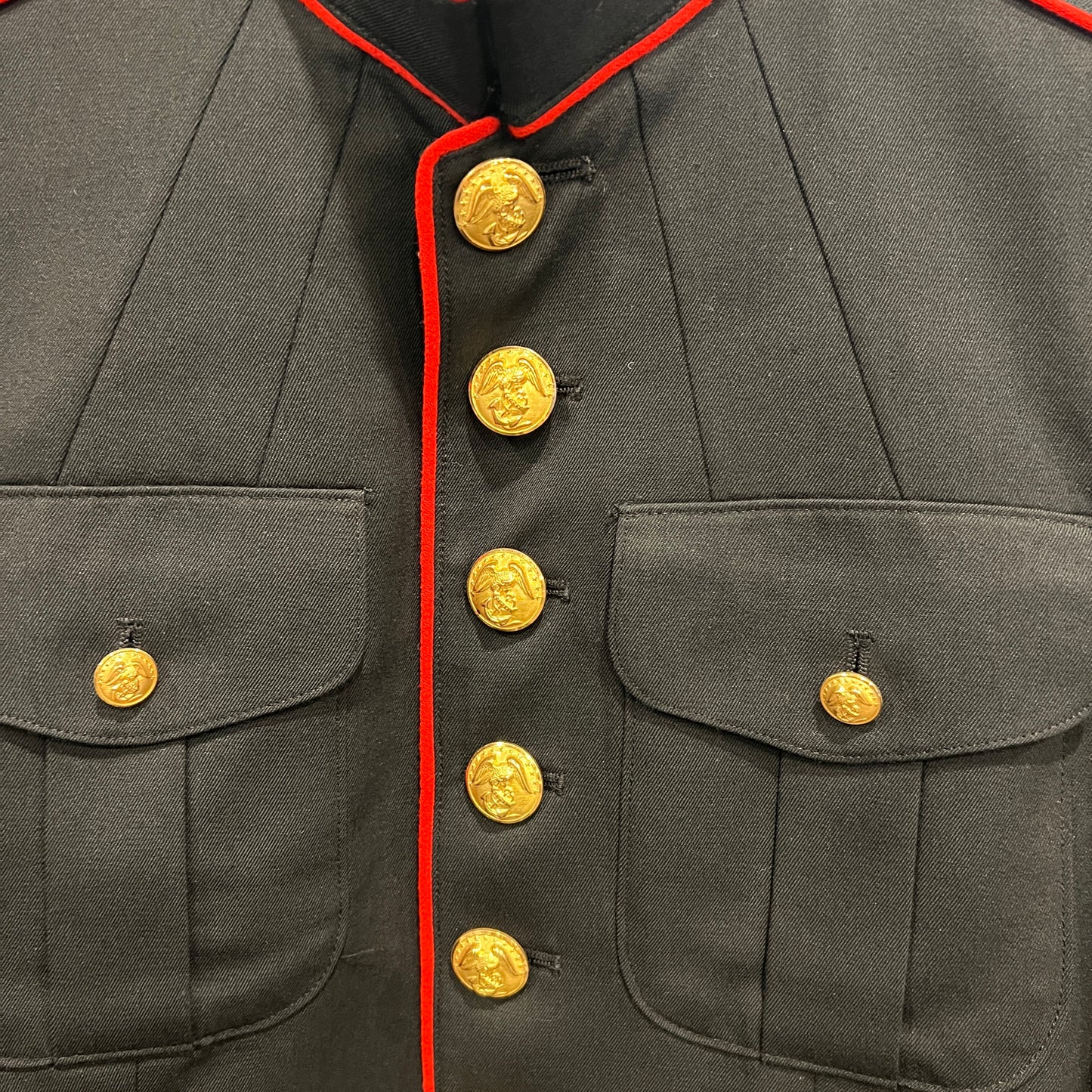 U.S. Marine Corps USMC Dress Blue Coat – Size 37L