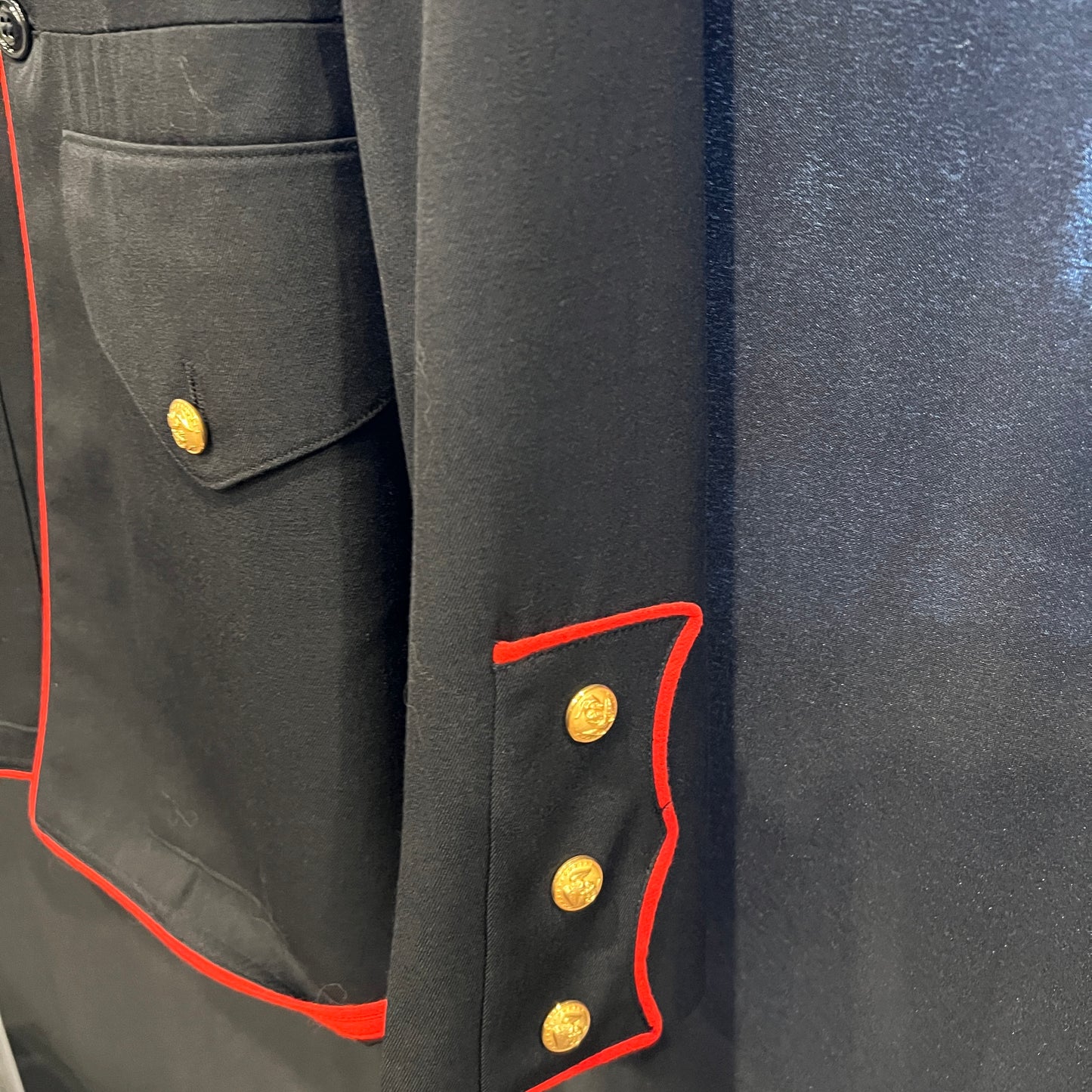 U.S. Marine Corps USMC Dress Blue Coat – Size 37L