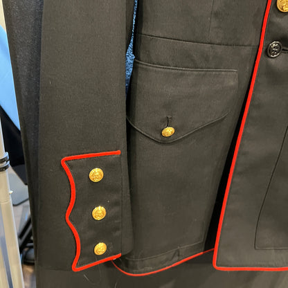U.S. Marine Corps USMC Dress Blue Coat – Size 37L