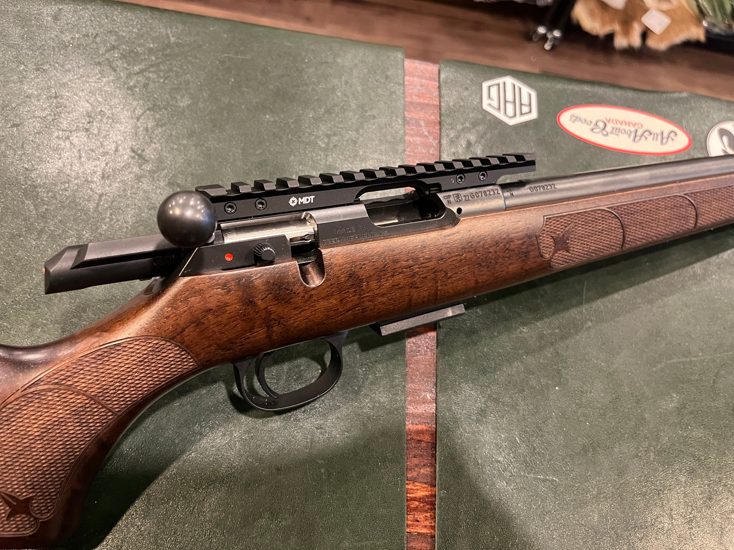 CZ 457 American .22 WMR Bolt-Action Rifle | Walnut Stock | MDT 20 MOA Rail | Original Box