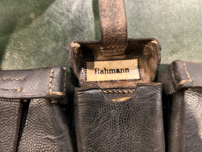 Original 1938 German Kar98k Triple Ammo Pouch (Wehrmacht Issue / With Soldier Name Tag)