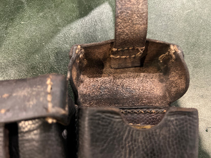 Original 1938 German Kar98k Triple Ammo Pouch (Wehrmacht Issue / With Soldier Name Tag)