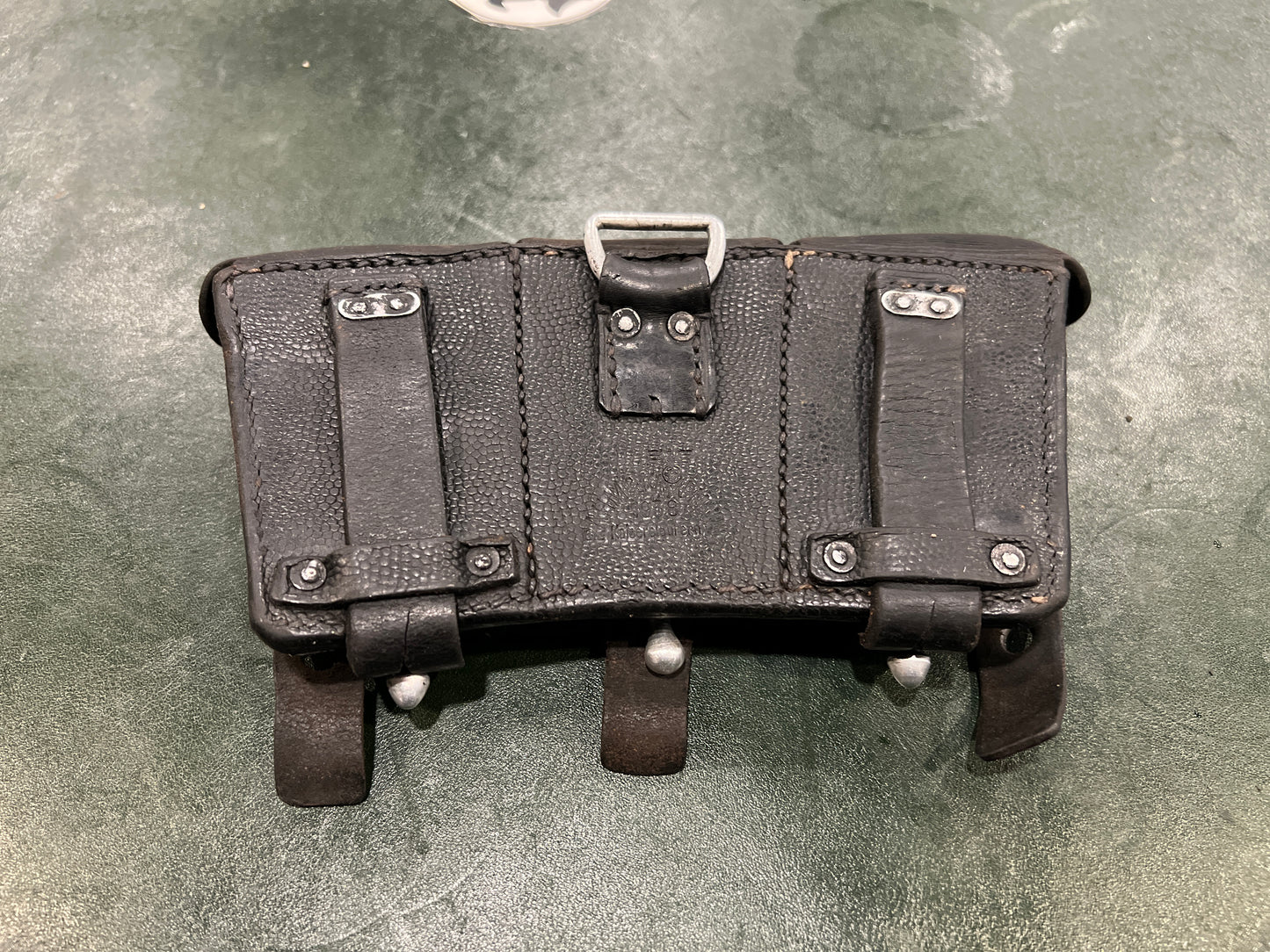 Original 1938 German Kar98k Triple Ammo Pouch (Wehrmacht Issue / With Soldier Name Tag)