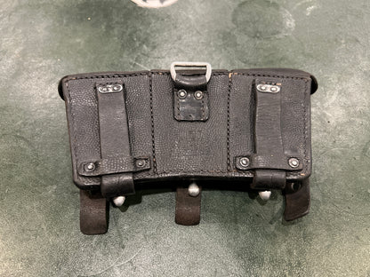 Original 1938 German Kar98k Triple Ammo Pouch (Wehrmacht Issue / With Soldier Name Tag)