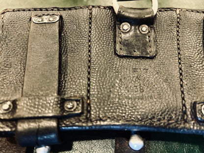 Original 1938 German Kar98k Triple Ammo Pouch (Wehrmacht Issue / With Soldier Name Tag)
