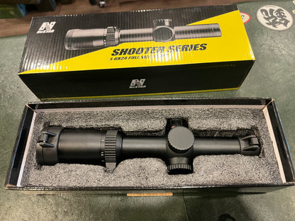 NCSTAR Shooter Series 1-6x24 LPVO Scope Package – Illuminated Reticle – Includes 30mm Cantilever Mount