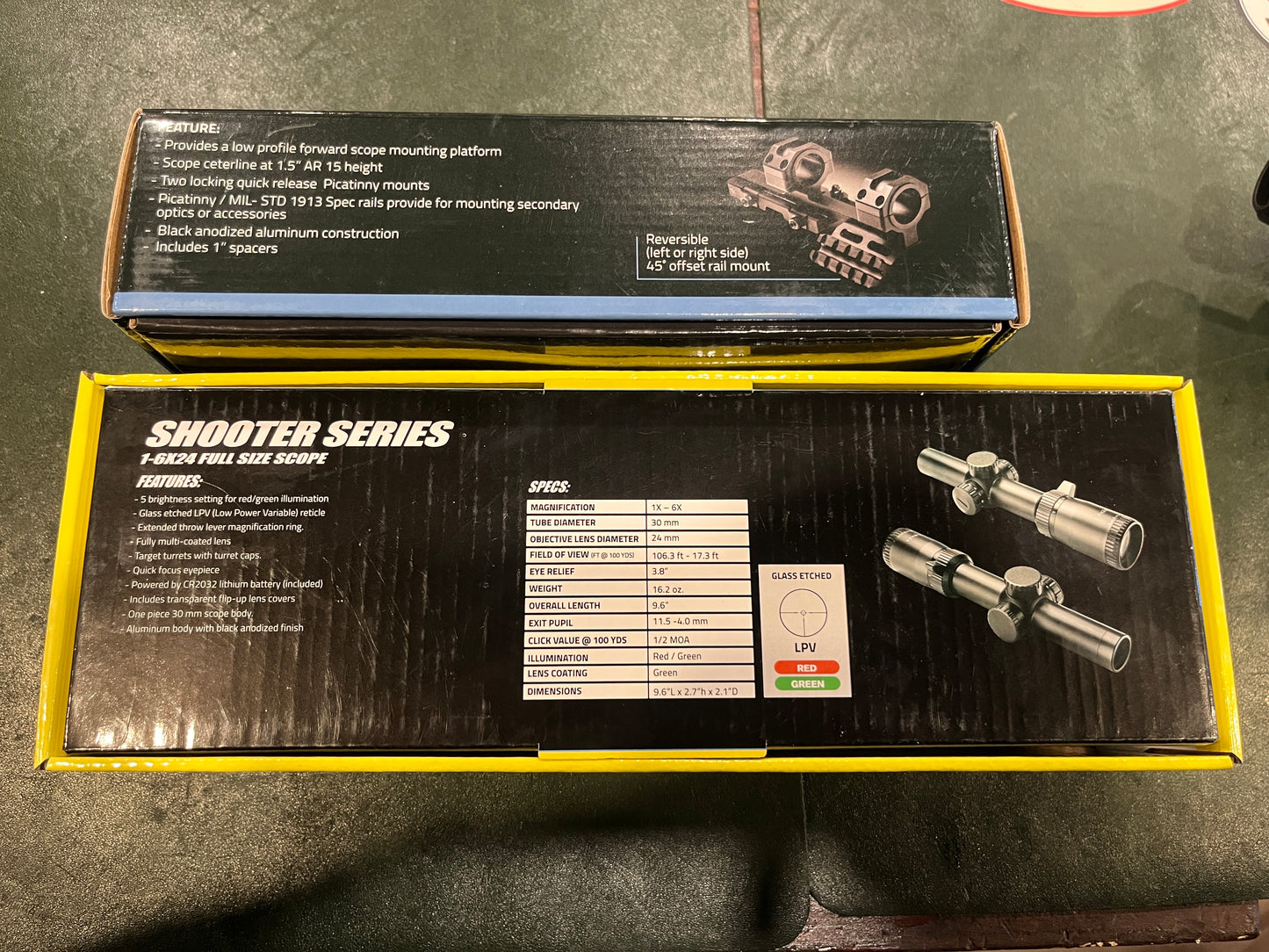 NCSTAR Shooter Series 1-6x24 LPVO Scope Package – Illuminated Reticle – Includes 30mm Cantilever Mount