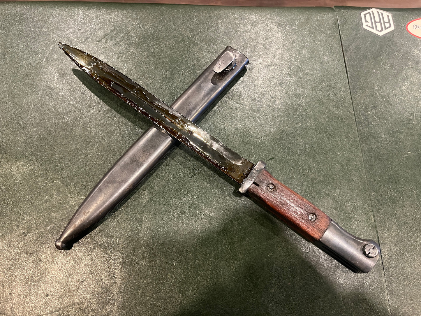 German Military Bayonet with Scabbard – Marked "41 S/238" – Mismatched Numbers
