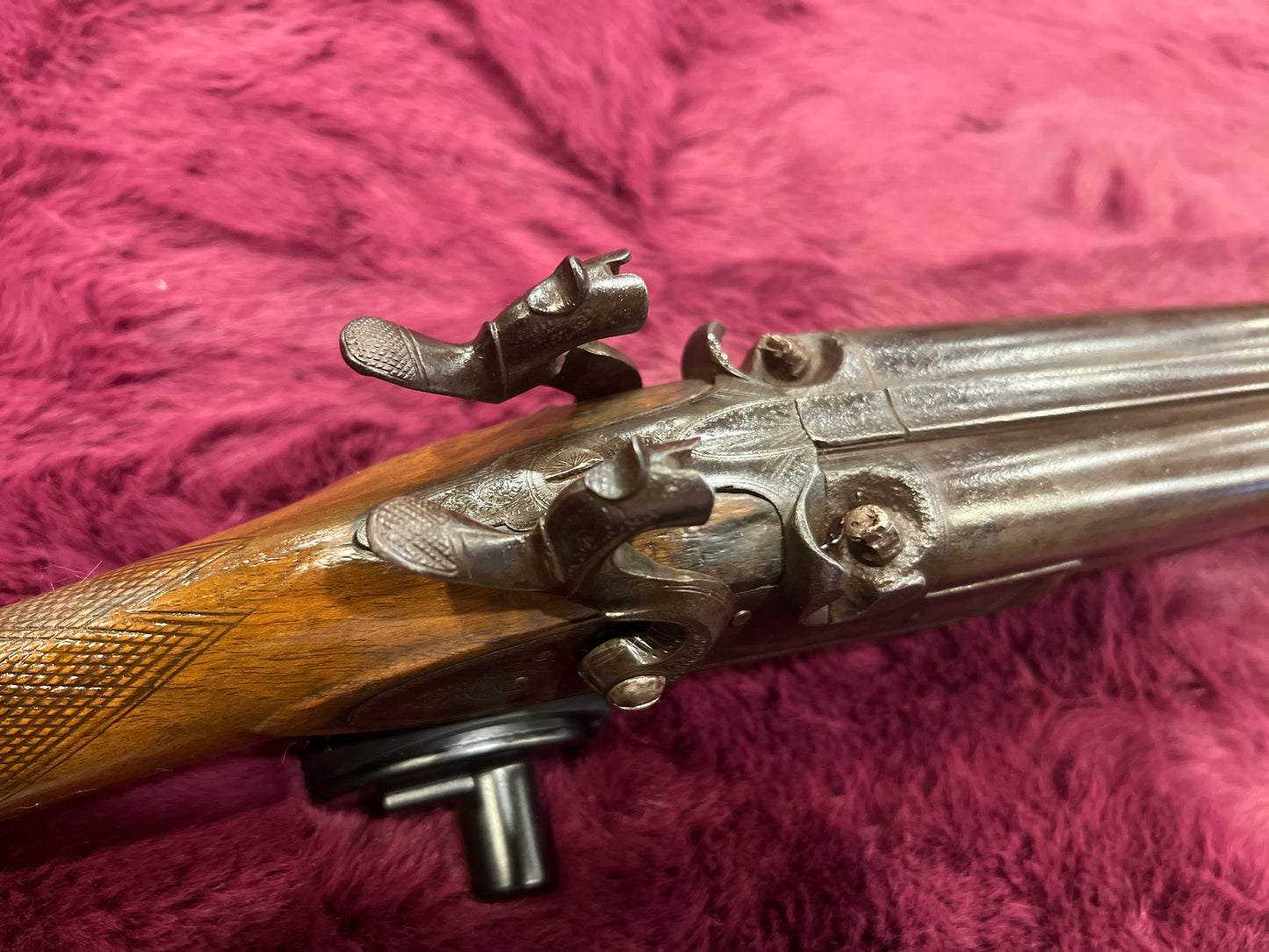 Percussion Double-Barrel Black Powder Shotgun – Wall Hanger Display Piece