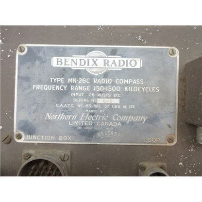 Vintage Canadian/U.S. Military Aircraft Electrical Components – Bendix RDR-1B-1 Transmitter & MN-26C Radio Compass (Untested)