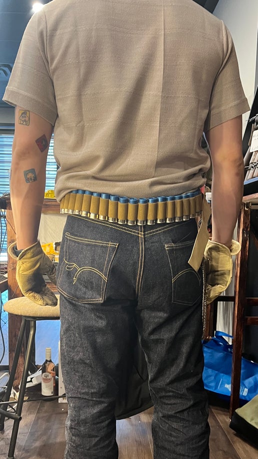 Ceinture de cartouches de fusil de chasse tactique 12GA – Capacité de 27 cartouches, couleur beige