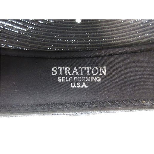 U.S. Stratton Blue-Grey Straw Campaign Hat with Box – Size 7 3/8
