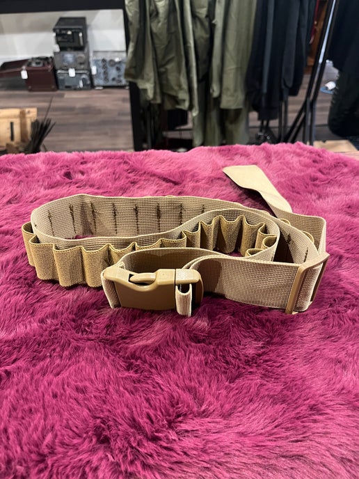 Ceinture de cartouches de fusil de chasse tactique 12GA – Capacité de 27 cartouches, couleur beige