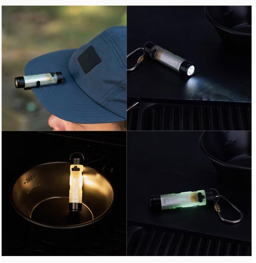 Waterproof LED Clip on Caps Light, Rechargeable Caps Flashlight, Hands Frees Clip On Hat Flashlight Headlamp for Camping