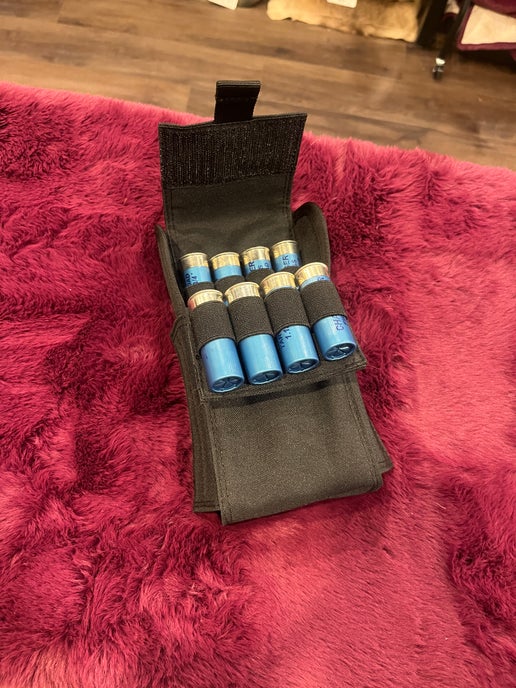 Pochette tactique pour cartouches de fusil de chasse calibre 12 – Peut contenir jusqu'à 24 cartouches, noir